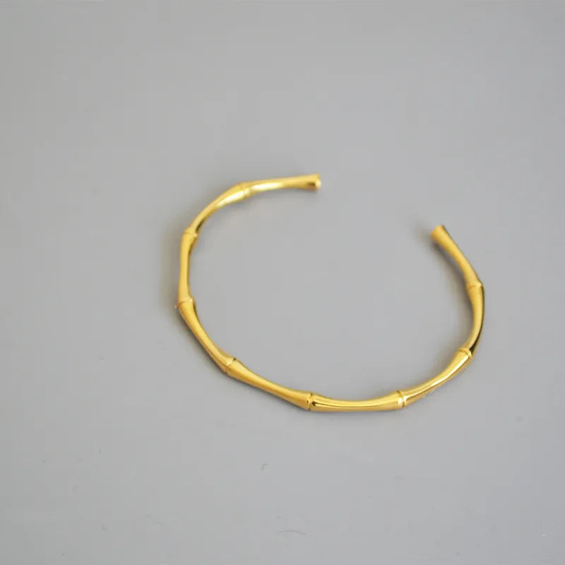 Bracelete Bamboo Banhado a Ouro 18k