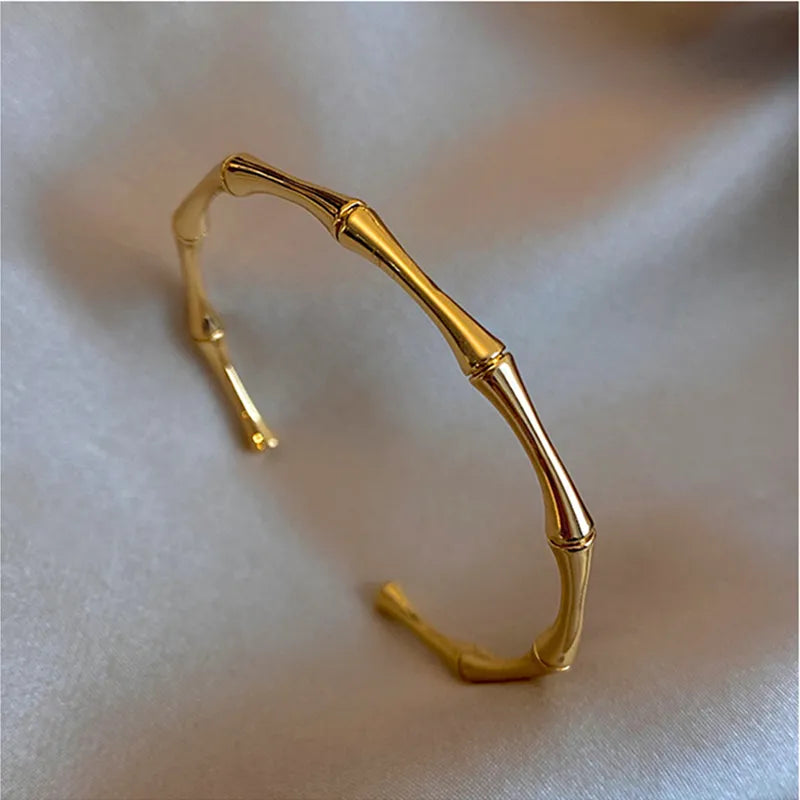 Bracelete Bamboo Banhado a Ouro 18k