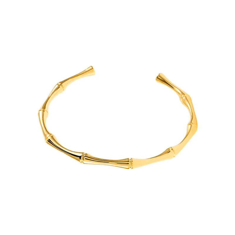 Bracelete Bamboo Banhado a Ouro 18k