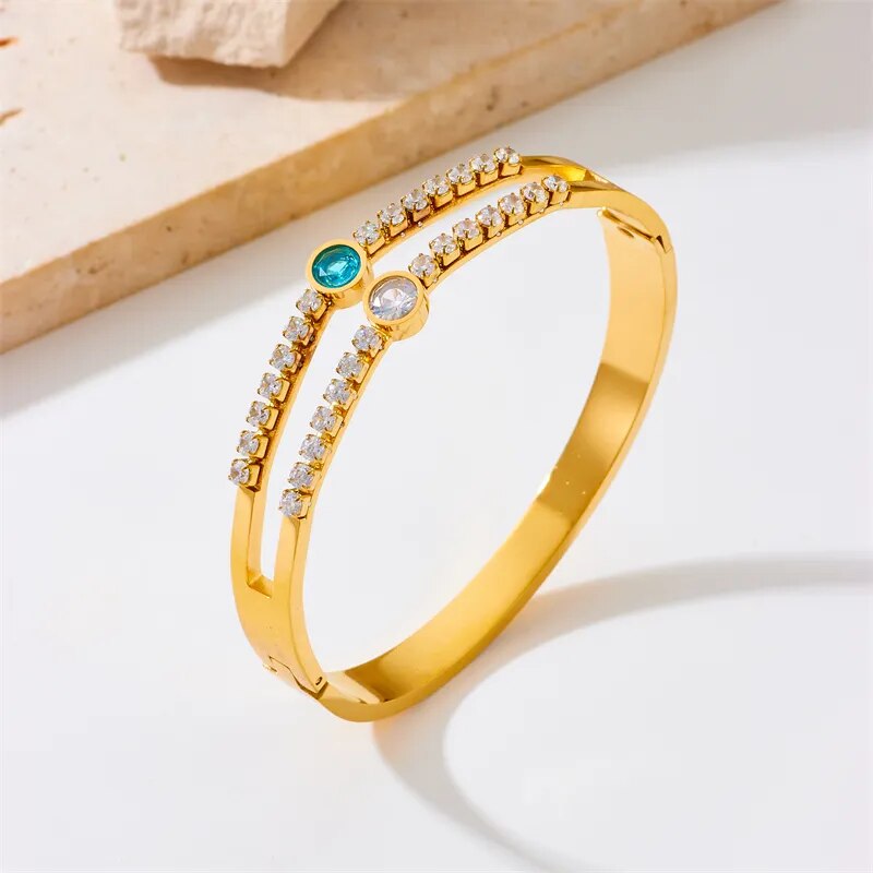 Bracelete Banhado a Ouro 18k Cravejado - Zircônia