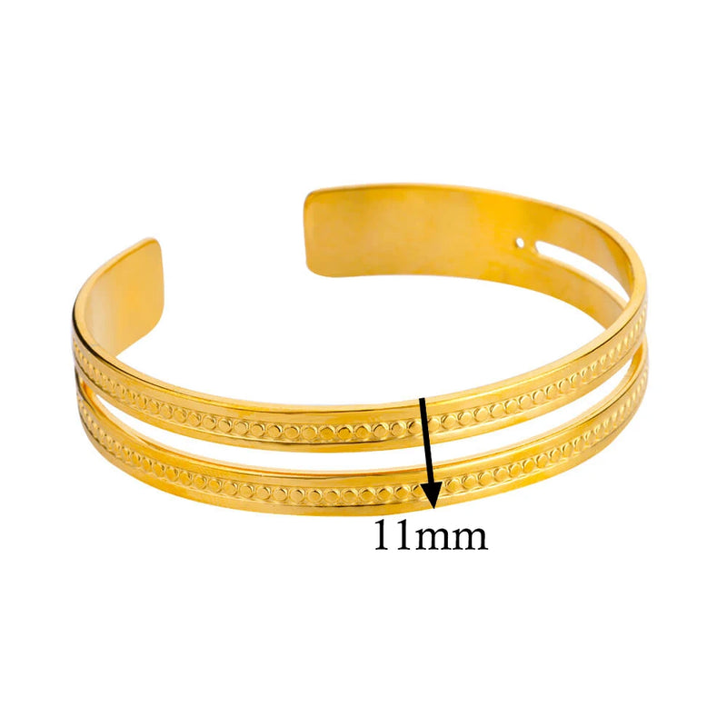 Bracelete Duplo Banhado a Ouro 18k