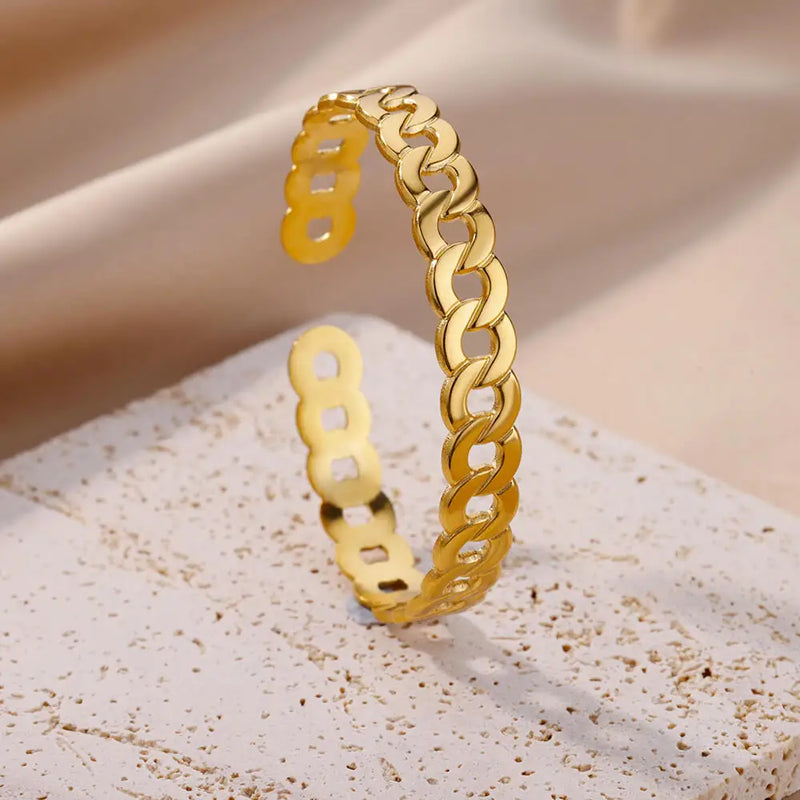 Bracelete Elos Banhado a Ouro 18k