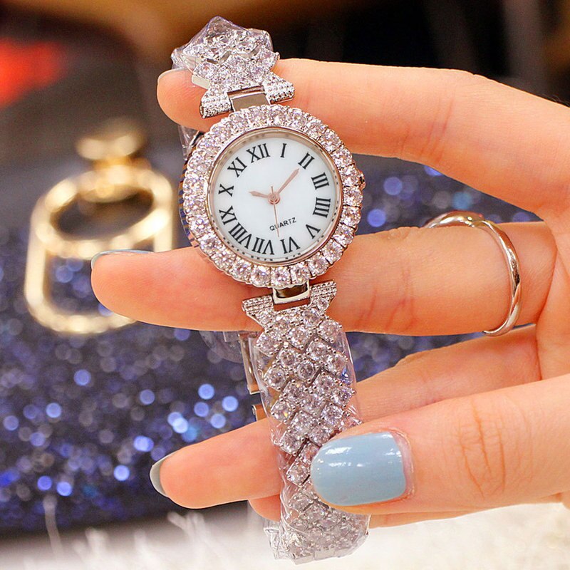 Glamood watch - relógio e pulseira cravejados